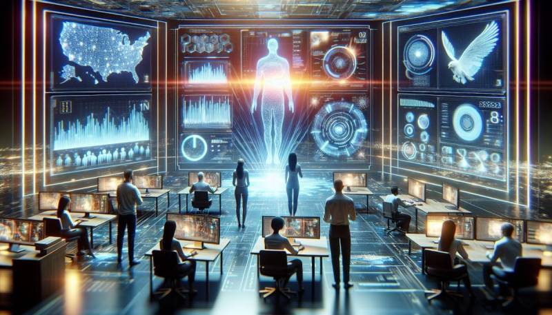 Tehisintellekt analüüsib Super Bowl LIX mänguandmeid futuristlikus keskkonnas